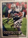 Tradingcardauto just received this TTM autograph item from the player Tashard Choice