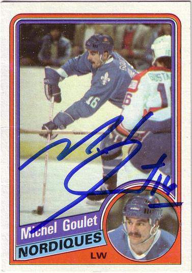Michel Goulet Signed Quebec Nordiques Inscribed H.O.F. 98 Jersey